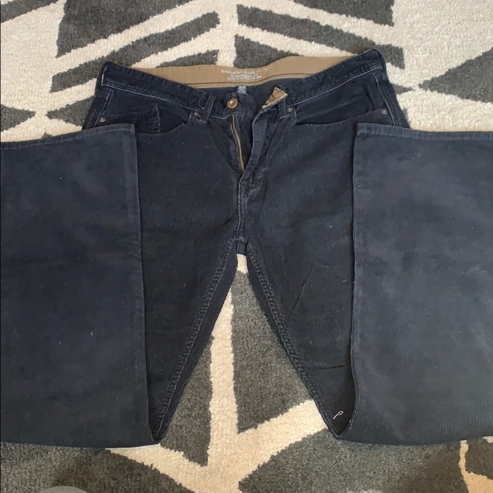 Corduroy Black Jeans